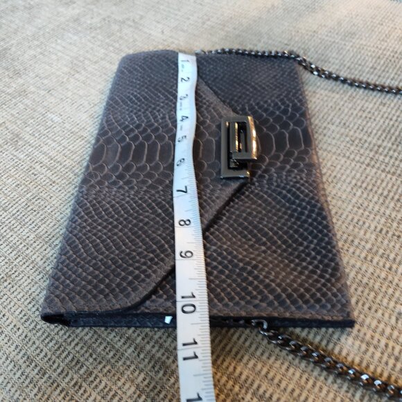 Vintage Crocodile Embossed Leather Bag. Excellent condition - Picture 11 of 15